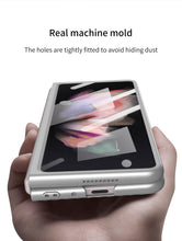Carregar imagem no visualizador da galeria, Outer Screen Glass Luggage Design Case For Samsung Galaxy Z Fold 3 5G Anti-knock Plastic Cover For Samsung Z Fold 3 5G Case
