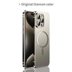 Stainless Steel  Ultra-thin Titanium Metal Phone Case For Iphone 15 14 Pro Max