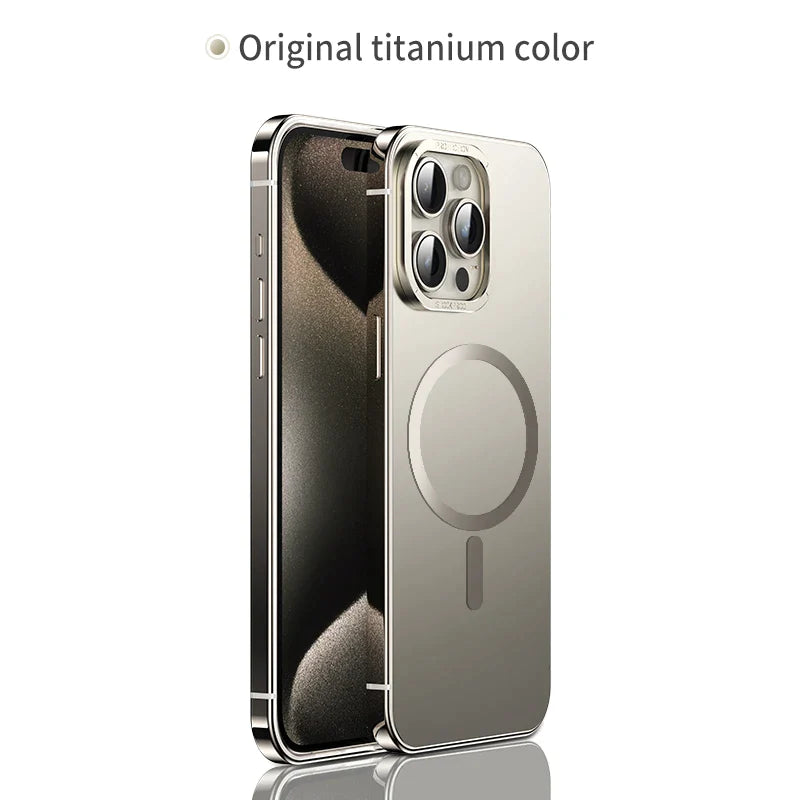 Stainless Steel  Ultra-thin Titanium Metal Phone Case For Iphone 15 14 Pro Max