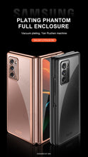 Load image into Gallery viewer, Transparent Flip Hard Case For Samsung Galaxy Z Fold 2 Case Luxury Plating Anti-knock Protection Cover For Samsung Fold 2
