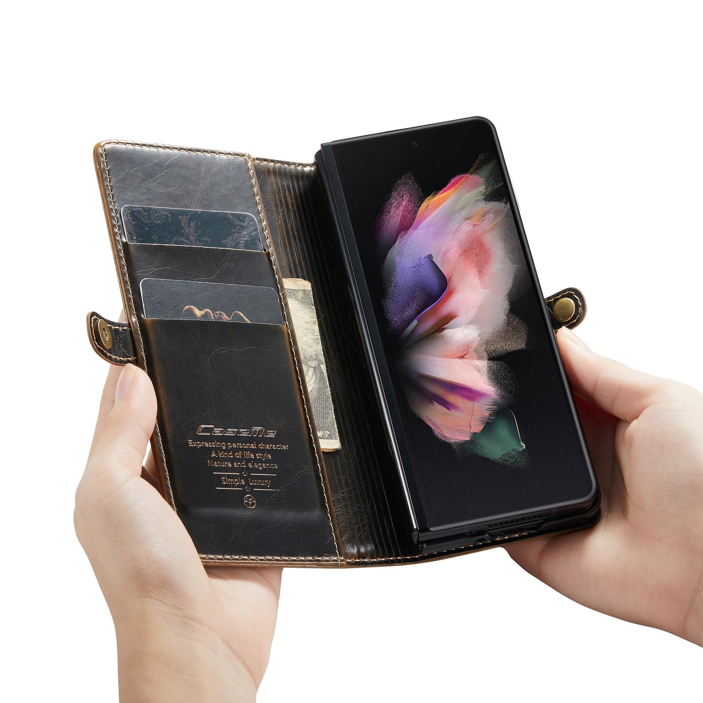 Business Leather Case for Samsung Galaxy Z Fold4 5G Card holder Cover