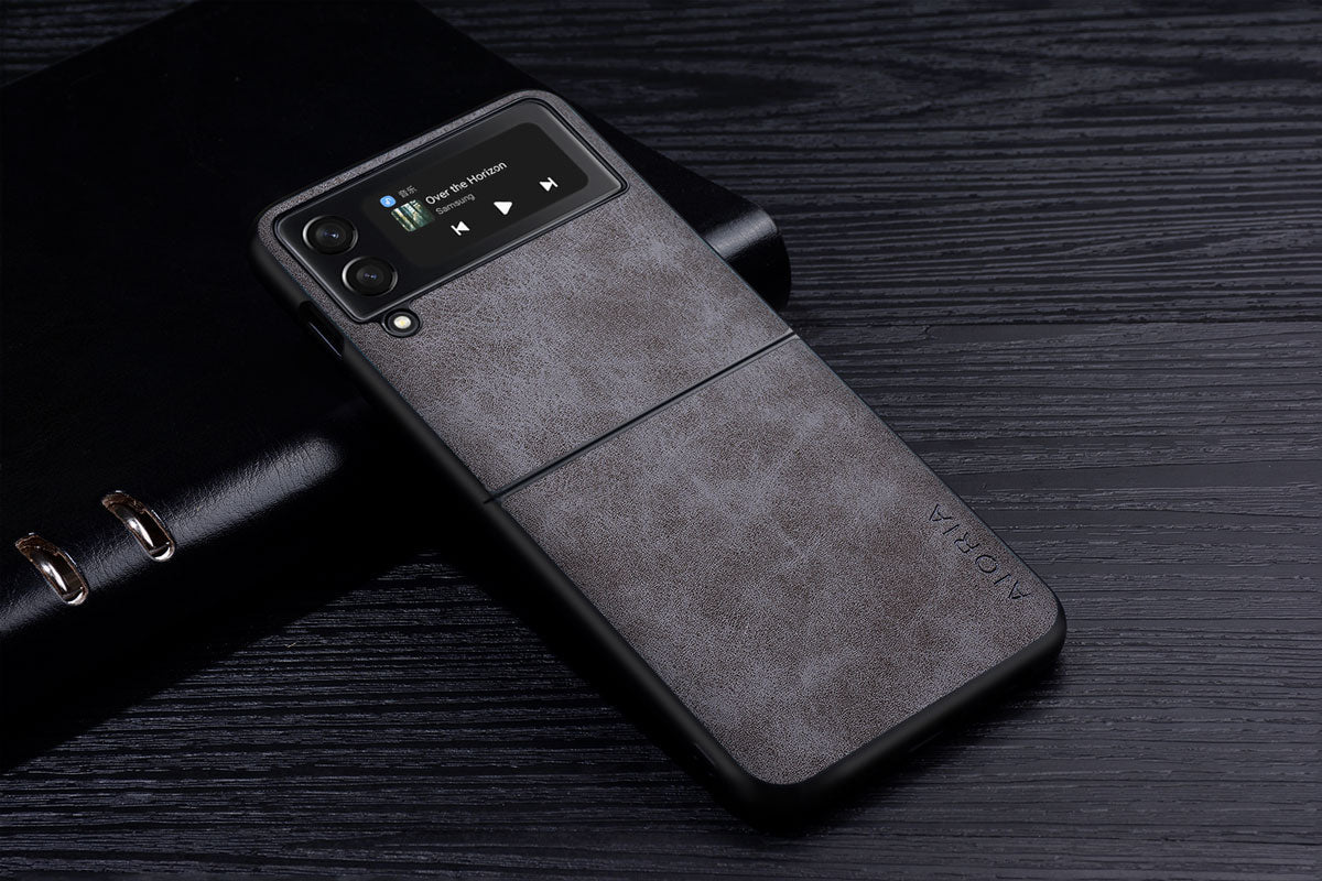 Premium PU Leathe Case for Samsung Galaxy Z Flip 3 Scratch-Resistant Solid Color Cover for Samsung Galaxy Z Flip3 zflip3 5G Case