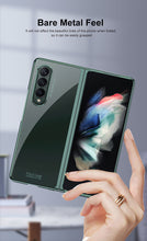 Load image into Gallery viewer, Luxury Plating Flip Case For Samsung Galaxy Z Fold 2 3 5G HD Transparent Shockproof Hard Cover For Samsung Z Fold3 5G Case
