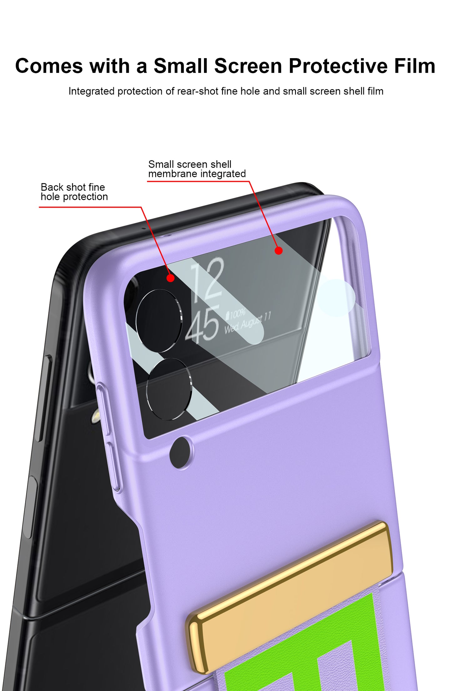 Leather Belts Holder Case For Samsung Galaxy Z Flip 3 5G With Back Screen Protector Hard Cover For Samsung Z Flip 3 5G Case