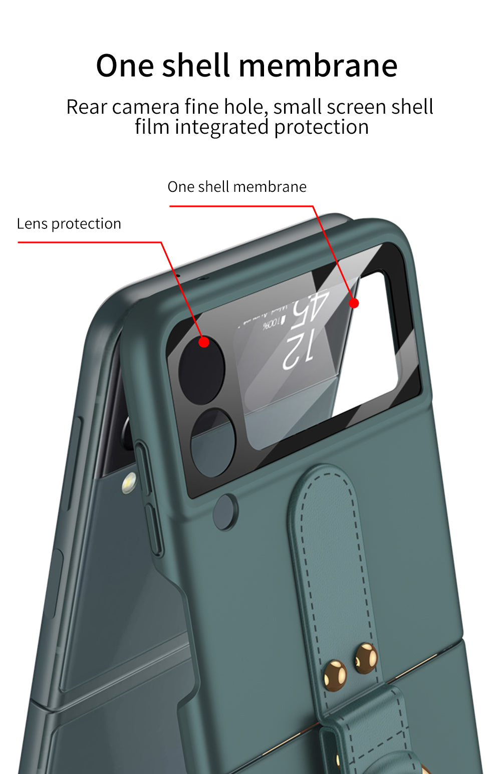 Ultra-thin Back Screen Glass Case Cover For Samsung Galaxy Z Flip 3 5G Case Finger-Ring Plastic Hard Cover For Samsung Flip3
