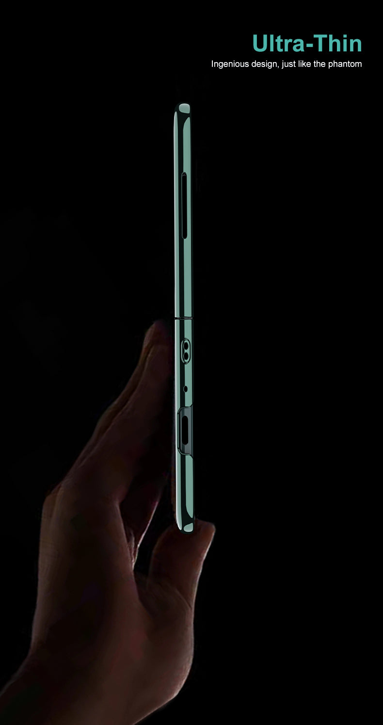 Luxury Plating Flip Case For Samsung Galaxy Z Fold 2 3 5G HD Transparent Shockproof Hard Cover For Samsung Z Fold3 5G Case