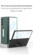 Cargar imagen en el visor de la galería, Outer Screen Glass Luggage Design Case For Samsung Galaxy Z Fold 3 5G Anti-knock Plastic Cover For Samsung Z Fold 3 5G Case
