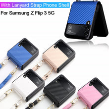 Load image into Gallery viewer, samsung Z Flip3 5g with lanyard Strap shell for Samsung Galaxy Z Flip 3 5G
