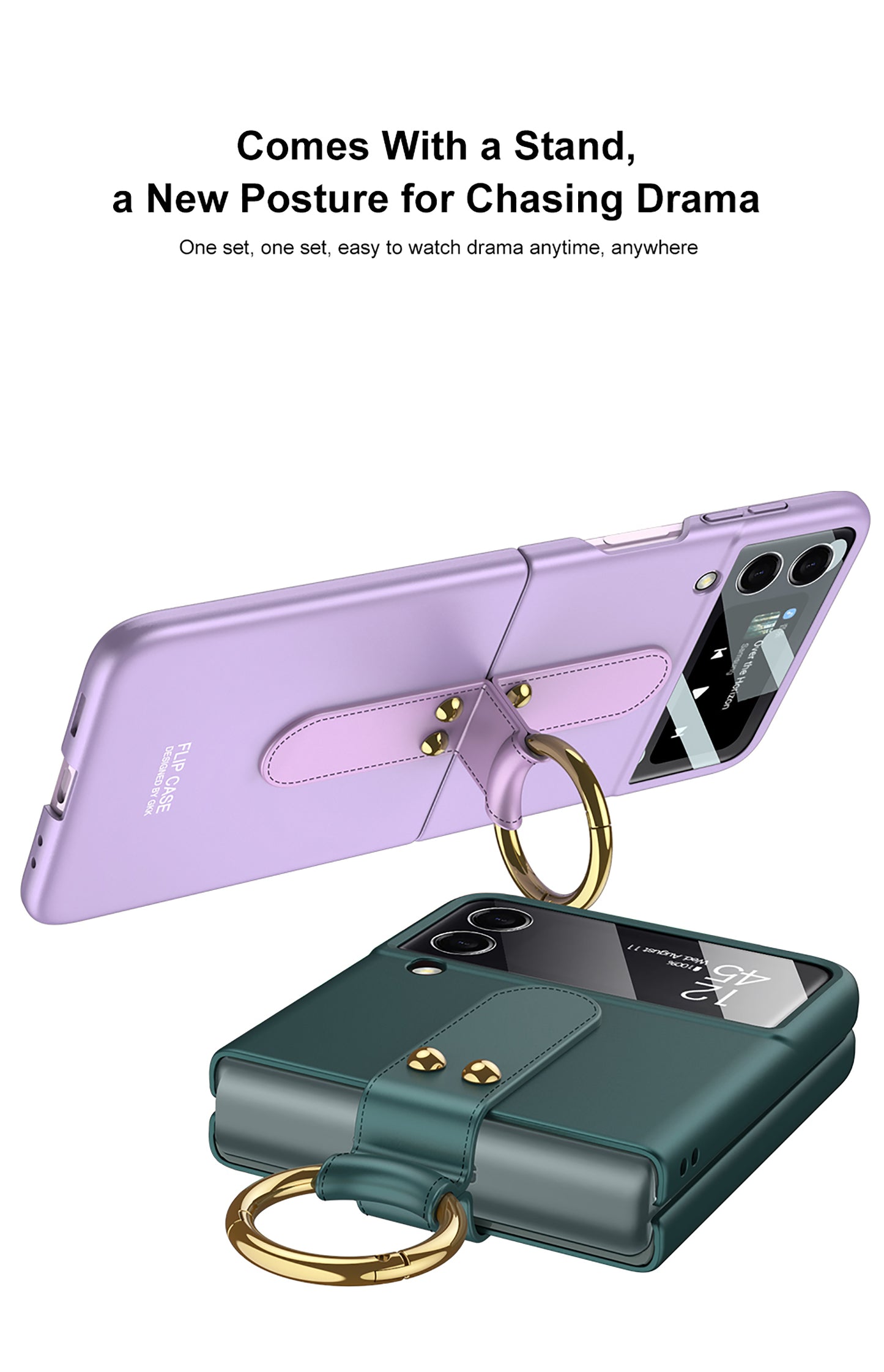 Case For Samsung Galaxy Z Flip 3 5G Ultra-thin With Back Screen Protector Hard Matte Plastic Cover For Samsung Z Flip3 5G