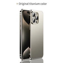Stainless Steel  Ultra-thin Titanium Metal Phone Case For Iphone 15 14 Pro Max