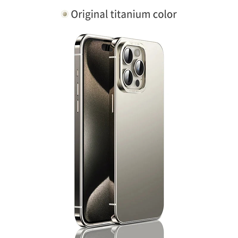 Stainless Steel  Ultra-thin Titanium Metal Phone Case For Iphone 15 14 Pro Max