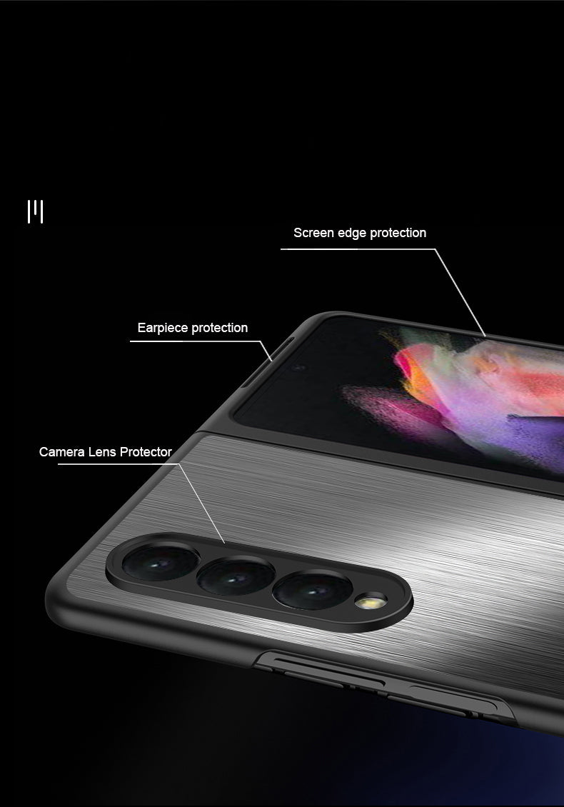 Stainless Steel Phone Case For Samsung Galaxy Z Fold 4 5G Metal Case