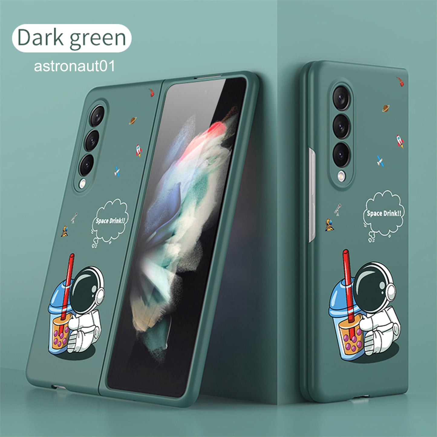 Ultra-Thin Pattern Case For Samsung Galaxy Z Fold 3 5G Case Matte Hard Plastic Protection Case For Galaxy Z Fold3 5G Cover