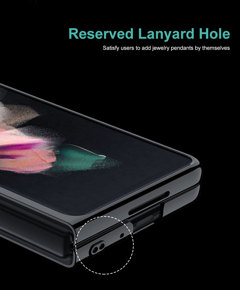 Luxury Plating Flip Case For Samsung Galaxy Z Fold 2 3 5G HD Transparent Shockproof Hard Cover For Samsung Z Fold3 5G Case