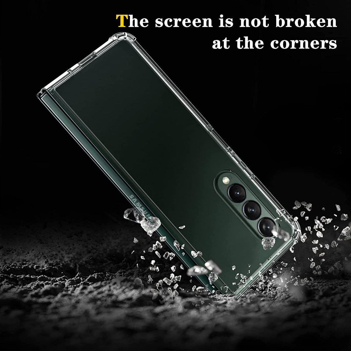 Reinforced Corners Shockproof  Soft Bumper TPU Case for Galaxy Z Fold 3 Airbag Case For Samsung Galaxy Z Fold3 5G