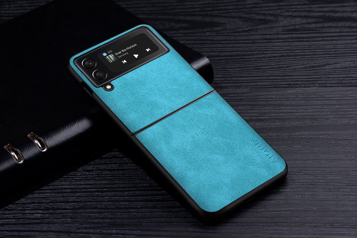 Premium PU Leathe Case for Samsung Galaxy Z Flip 3 Scratch-Resistant Solid Color Cover for Samsung Galaxy Z Flip3 zflip3 5G Case