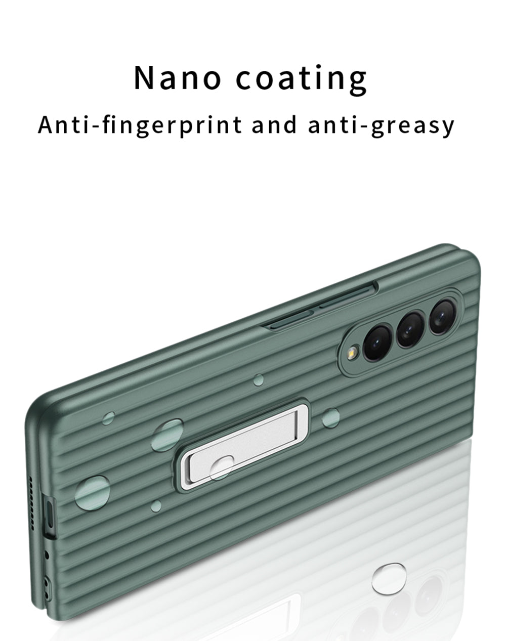 Outer Screen Glass Luggage Design Case For Samsung Galaxy Z Fold 3 5G Anti-knock Plastic Cover For Samsung Z Fold 3 5G Case