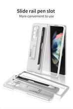 Cargar imagen en el visor de la galería, Ultra-thin Stand Holder Case For Samsung Galaxy Z Fold 3 5G With Pen Slot Shockproof Hard Cover For Samsung Z Fold 3 Case
