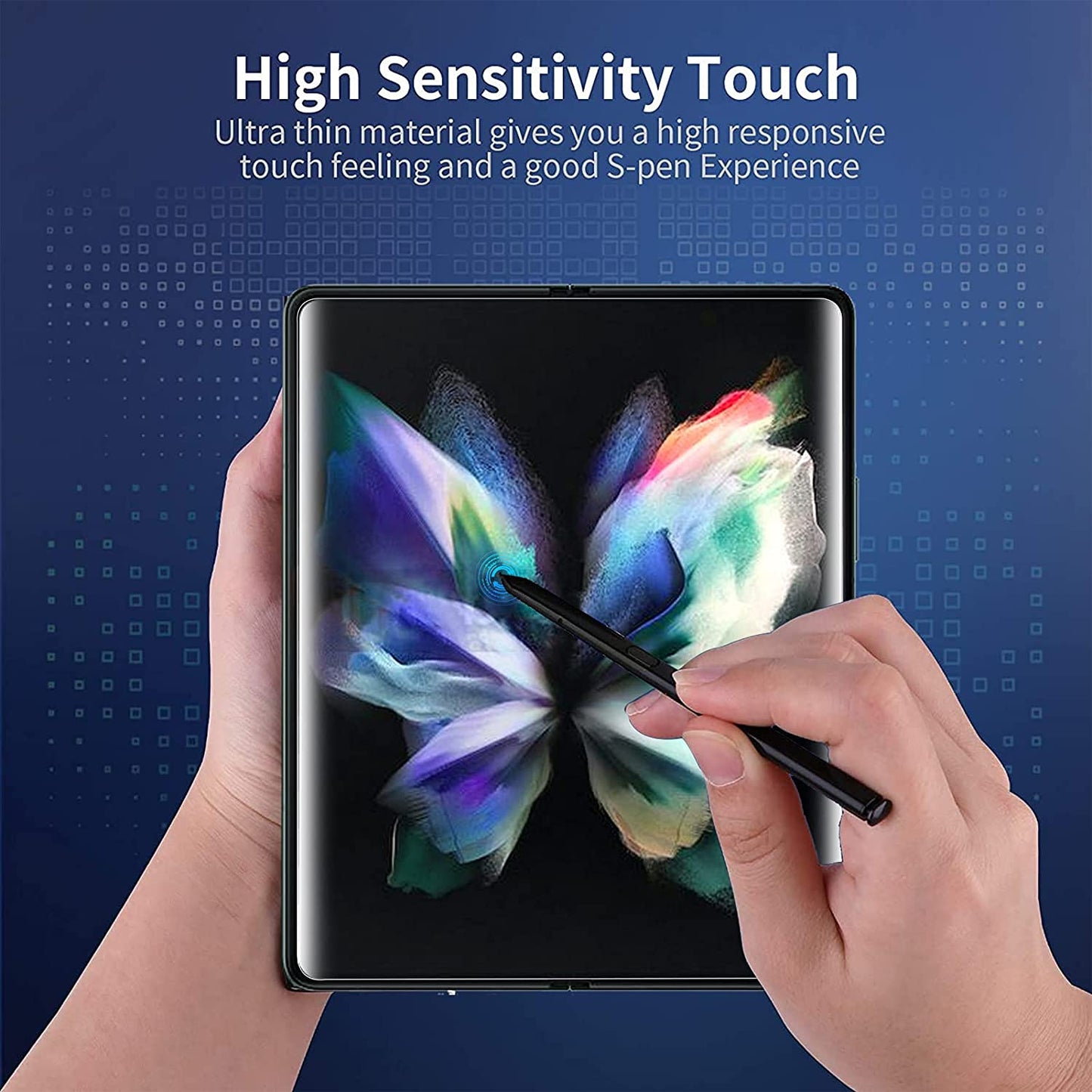 Samsung Galaxy Z Fold 3 5G Full Coverage Hydrogel Soft HD Screen Protector Outside Inside Protective Film on For Z Fold3