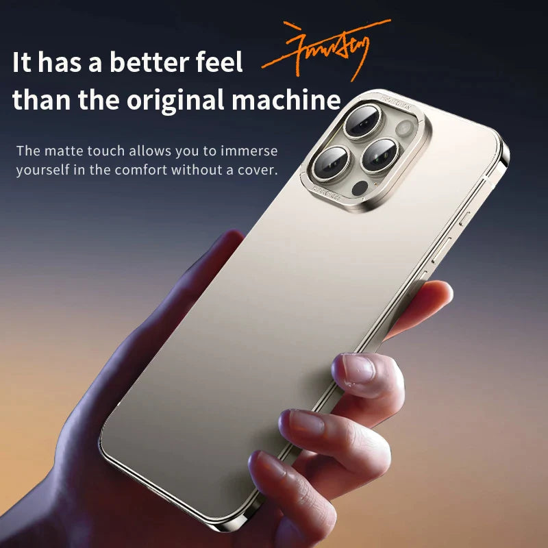 Stainless Steel  Ultra-thin Titanium Metal Phone Case For Iphone 15 14 Pro Max