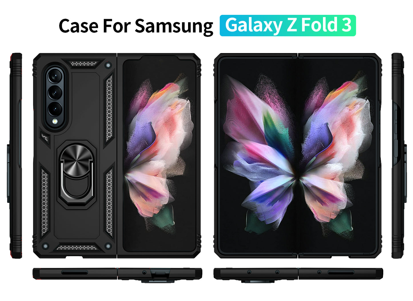Shock Proof Stand Phone Case for Samsung Galaxy Z Fold 3 5G Fold 3 Cases