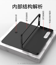 Carregar imagem no visualizador da galeria, Leather Pen Holder Case For Samsung Galaxy Z Fold 3 5G Anti-knock All-included Protection Cover For Samsung Z Fold3 5G Case
