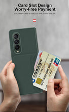 Cargar imagen en el visor de la galería, Leather Card Package Case For Samsung Galaxy Z Fold 3 5G Anti-knock Protection Hard Cover For Samsung Z Fold3 Case Coque
