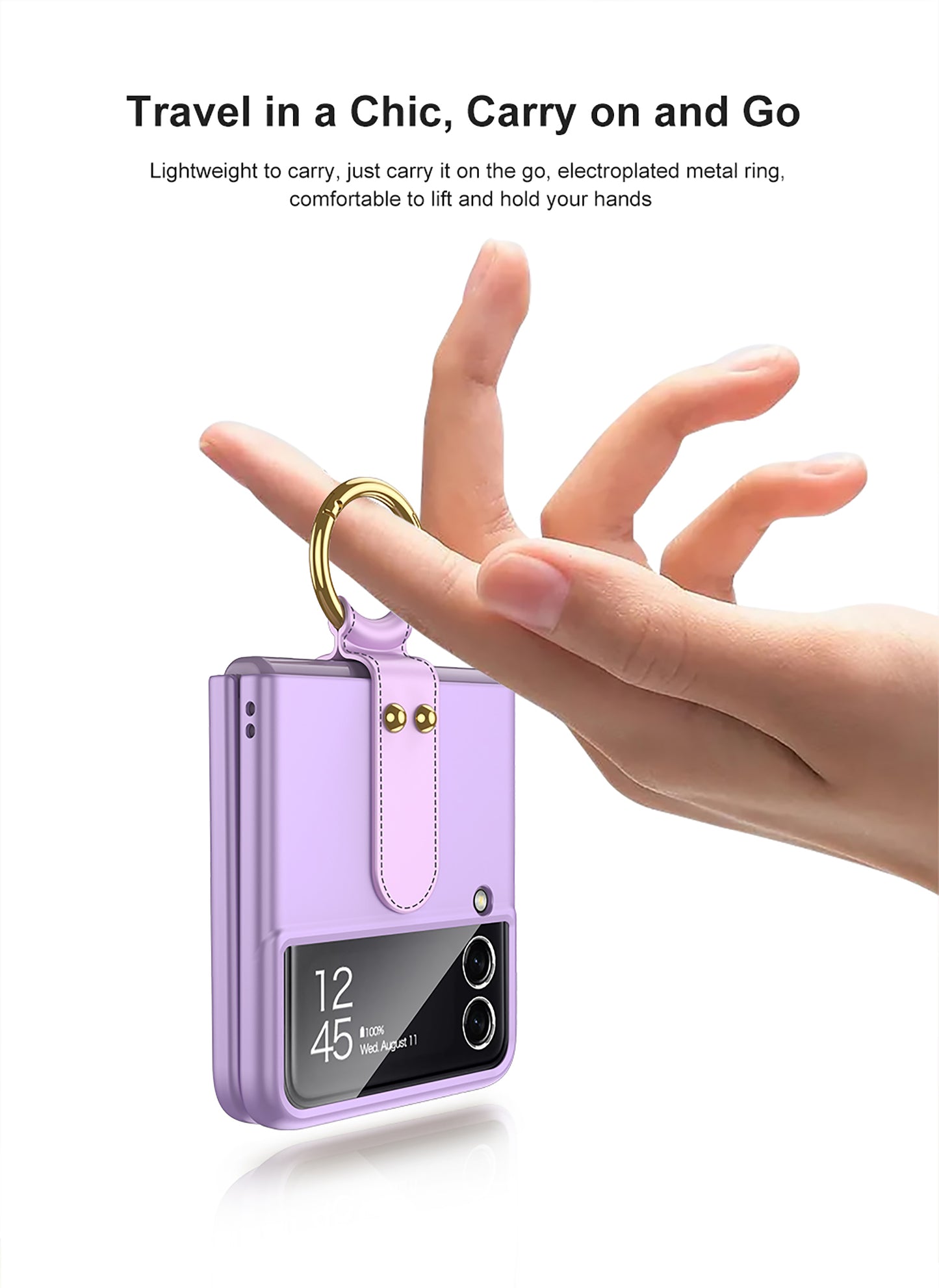 Case For Samsung Galaxy Z Flip 3 5G Ultra-thin With Back Screen Protector Hard Matte Plastic Cover For Samsung Z Flip3 5G