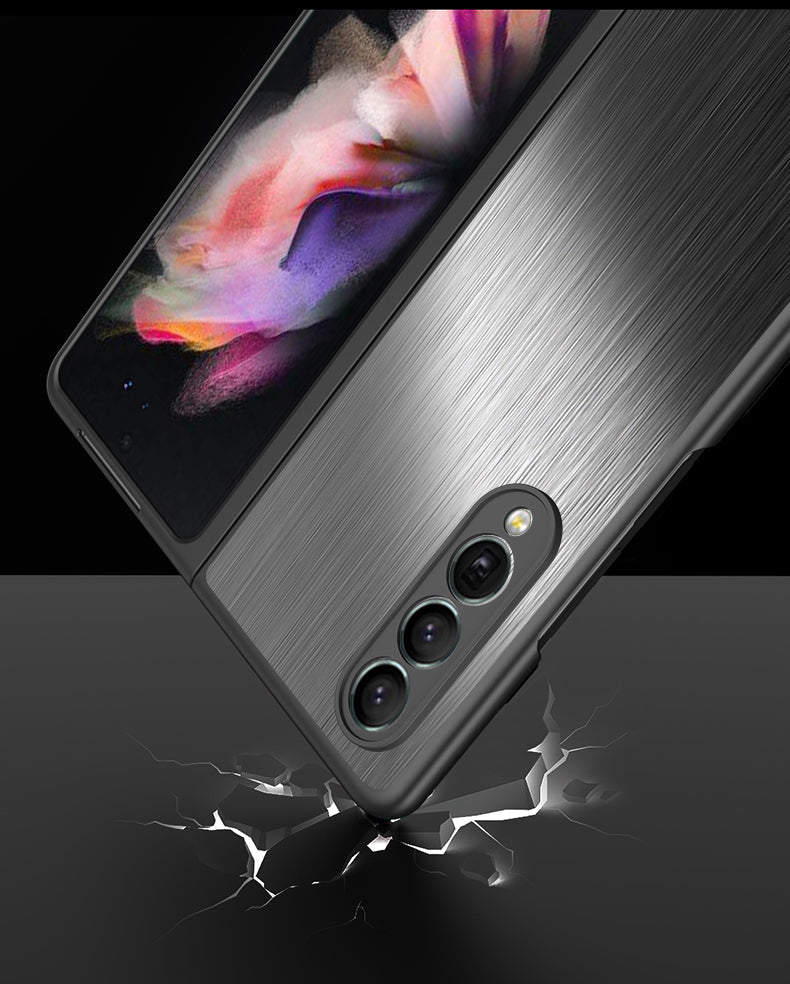 Stainless Steel Phone Case For Samsung Galaxy Z Fold 4 5G Metal Case