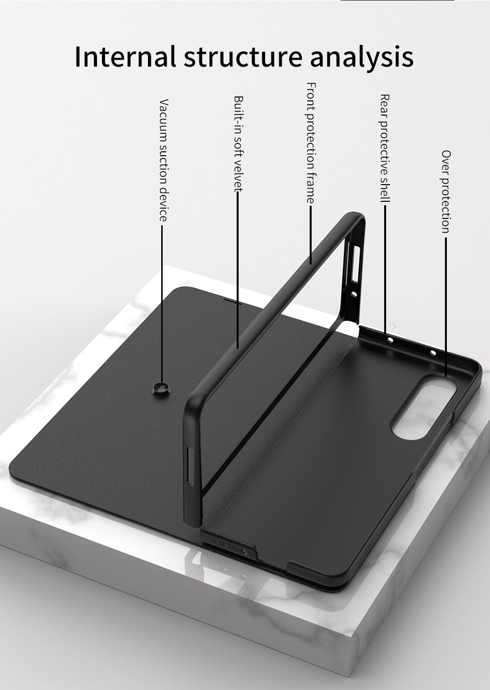 Leather Tempered Glass Pen Slot Case For Samsung Galaxy Z Fold 3 5G Full Protection Hard Cover