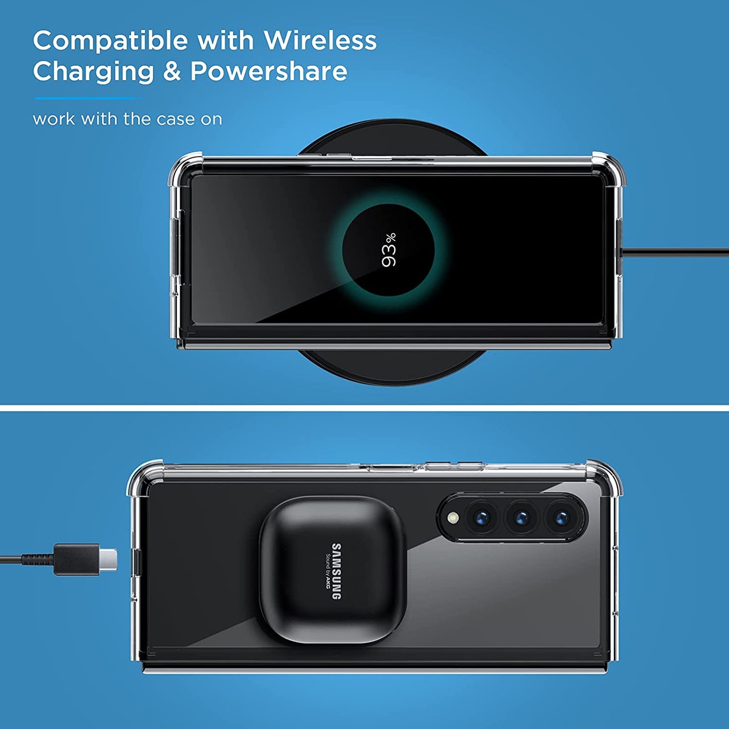 Reinforced Corners Shockproof  Soft Bumper TPU Case for Galaxy Z Fold 3 Airbag Case For Samsung Galaxy Z Fold3 5G