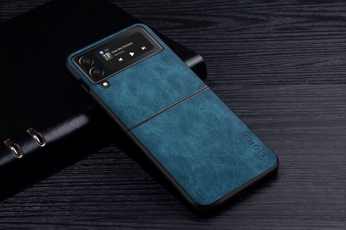 Premium PU Leathe Case for Samsung Galaxy Z Flip 3 Scratch-Resistant Solid Color Cover for Samsung Galaxy Z Flip3 zflip3 5G Case