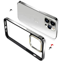 Lade das Bild in den Galerie-Viewer, Thin Aluminum Metal Frame Shockproof Phone Case For iPhone 14 15 Pro Max With Metal Camera Protection
