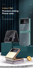 Lade das Bild in den Galerie-Viewer, Luxury Electroplating Flip Case For Samsung Galaxy Z Flip 3 5G Transparent Plastic Hard Cover For Samsung Z Flip 3 5G Case
