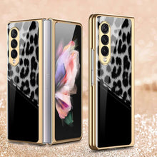 Lade das Bild in den Galerie-Viewer, Python Leopard Print Tempered Glass Case for Samsung Galaxy Z Fold 3 5G - GiftJupiter
