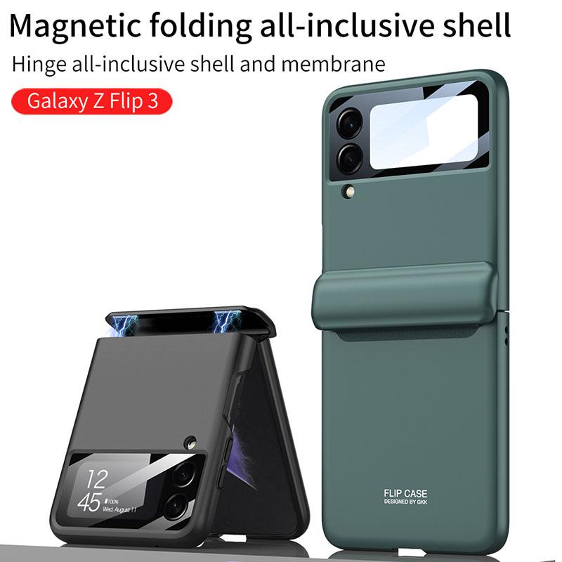 Magnetic Hinge Protection Galaxy Flip4 5G Case With Capacitive Pen