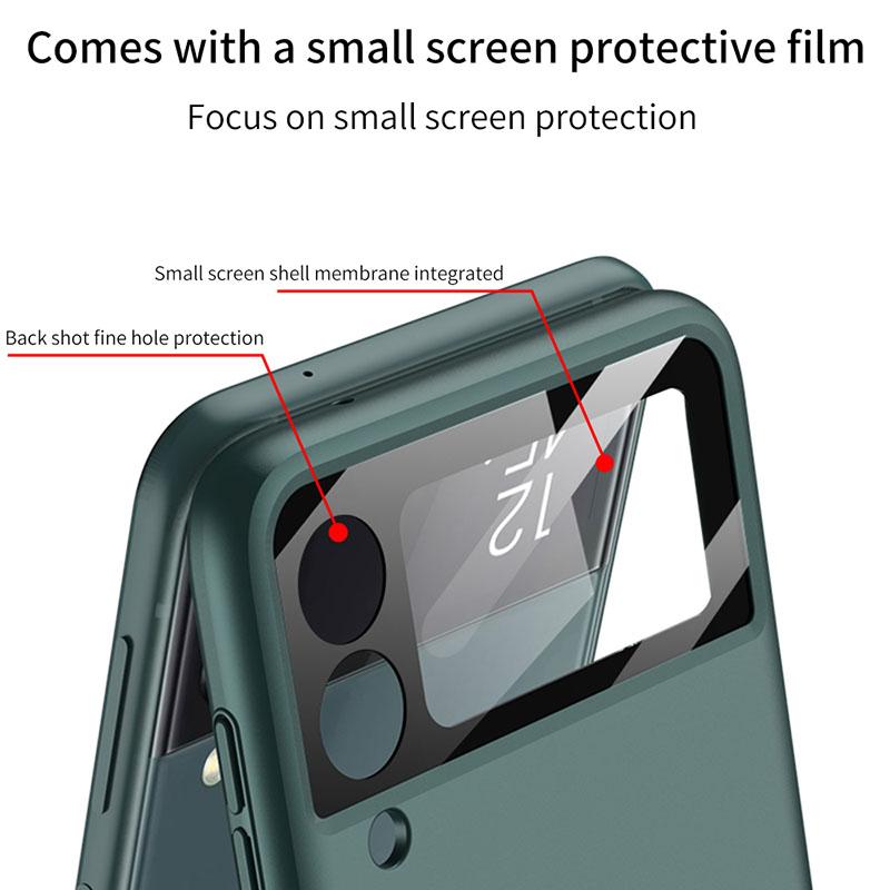 Magnetic Hinge Protection Galaxy Flip4 5G Case With Capacitive Pen