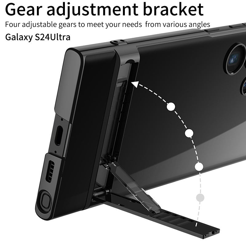Samsung S24ultra Transparent Electroplated Phantom S24 Triumph Case with Stand