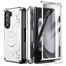 Carregar imagem no visualizador da galeria, Mecha Style Galaxy Z Fold5 Ccase with Invisible Bracket &amp; Pen Slot
