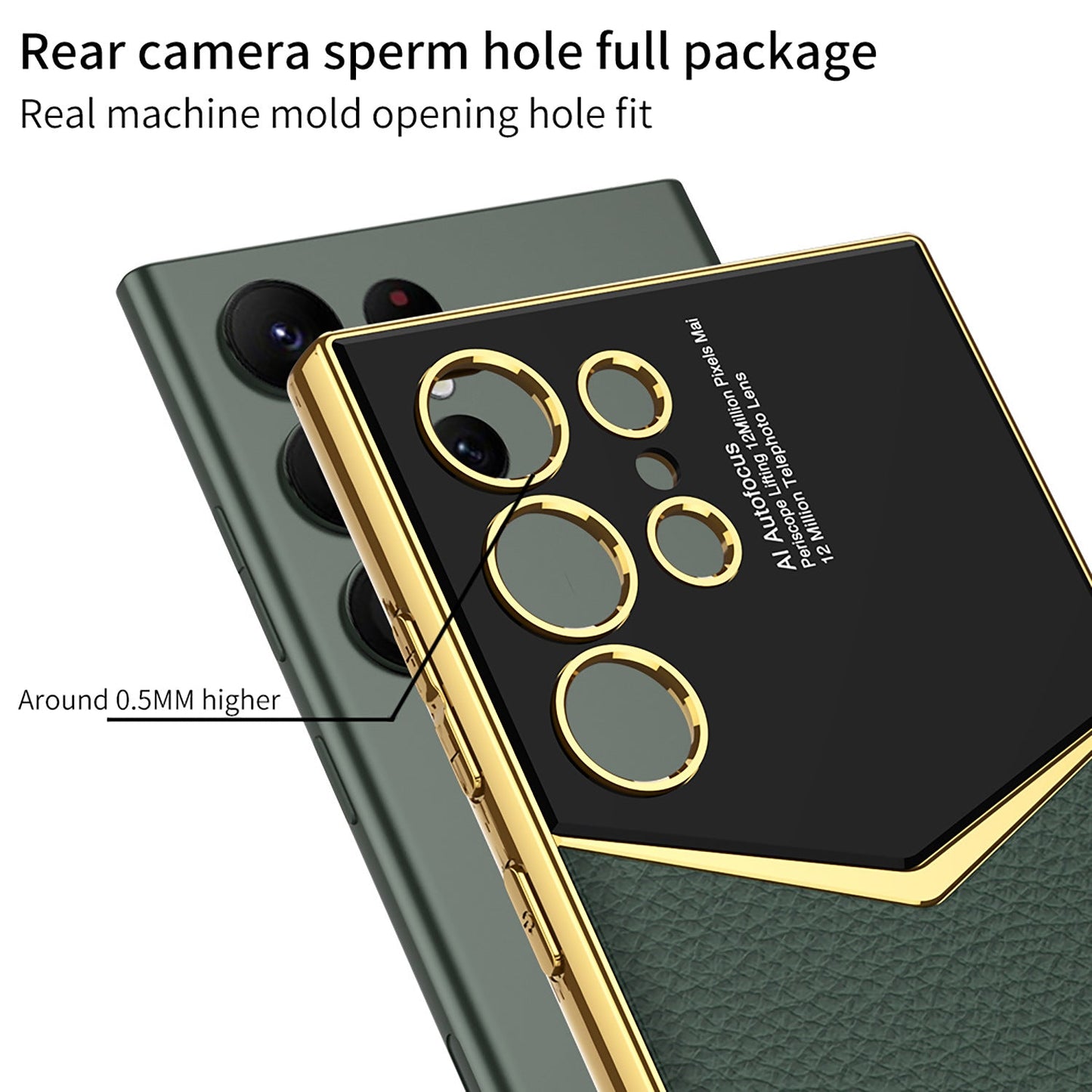 Samsung S24Ultra Electroplated Solid Color Leather S24 Series Case