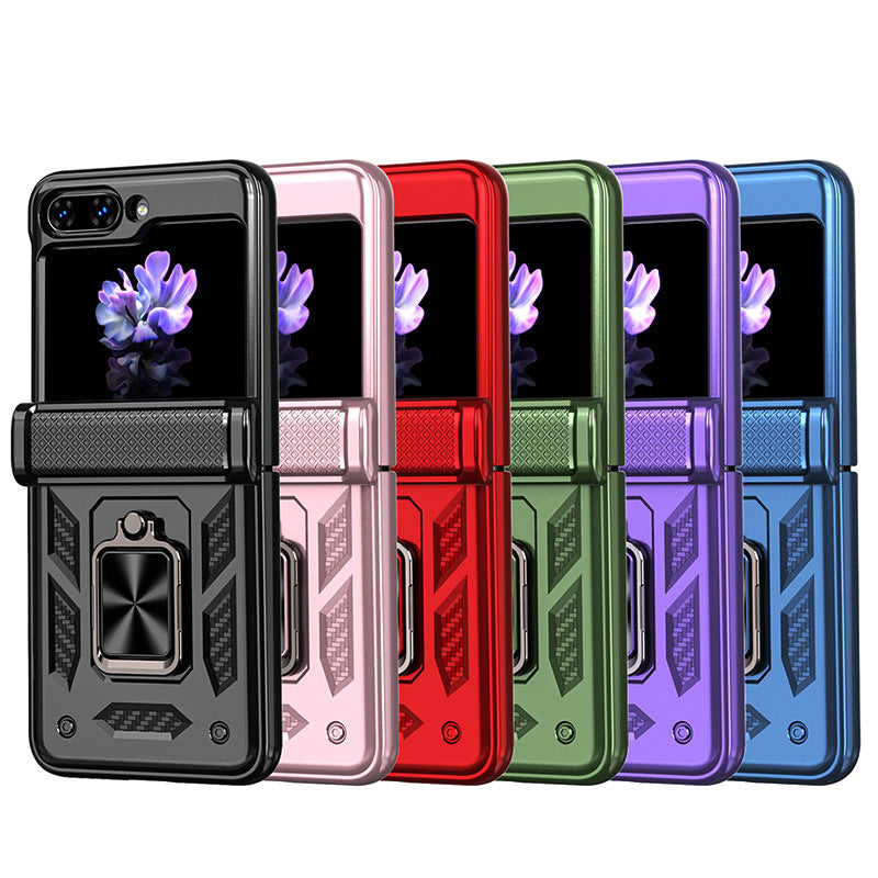 Samsung Z Flip 5 Phone Case with Tempered Glass Film Magnetic Hinge Protection