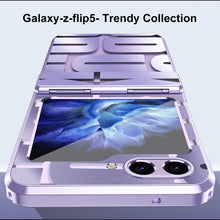 Charger l&#39;image dans la galerie, Electroplating Samsung Galaxy Z Flip5 Case With transparent hinge all-inclusive drop-proof protective Case
