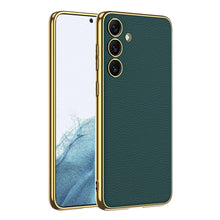 Lade das Bild in den Galerie-Viewer, Samsung S24Ultra Case S24 Series Electroplated Plain Leather Phone Case

