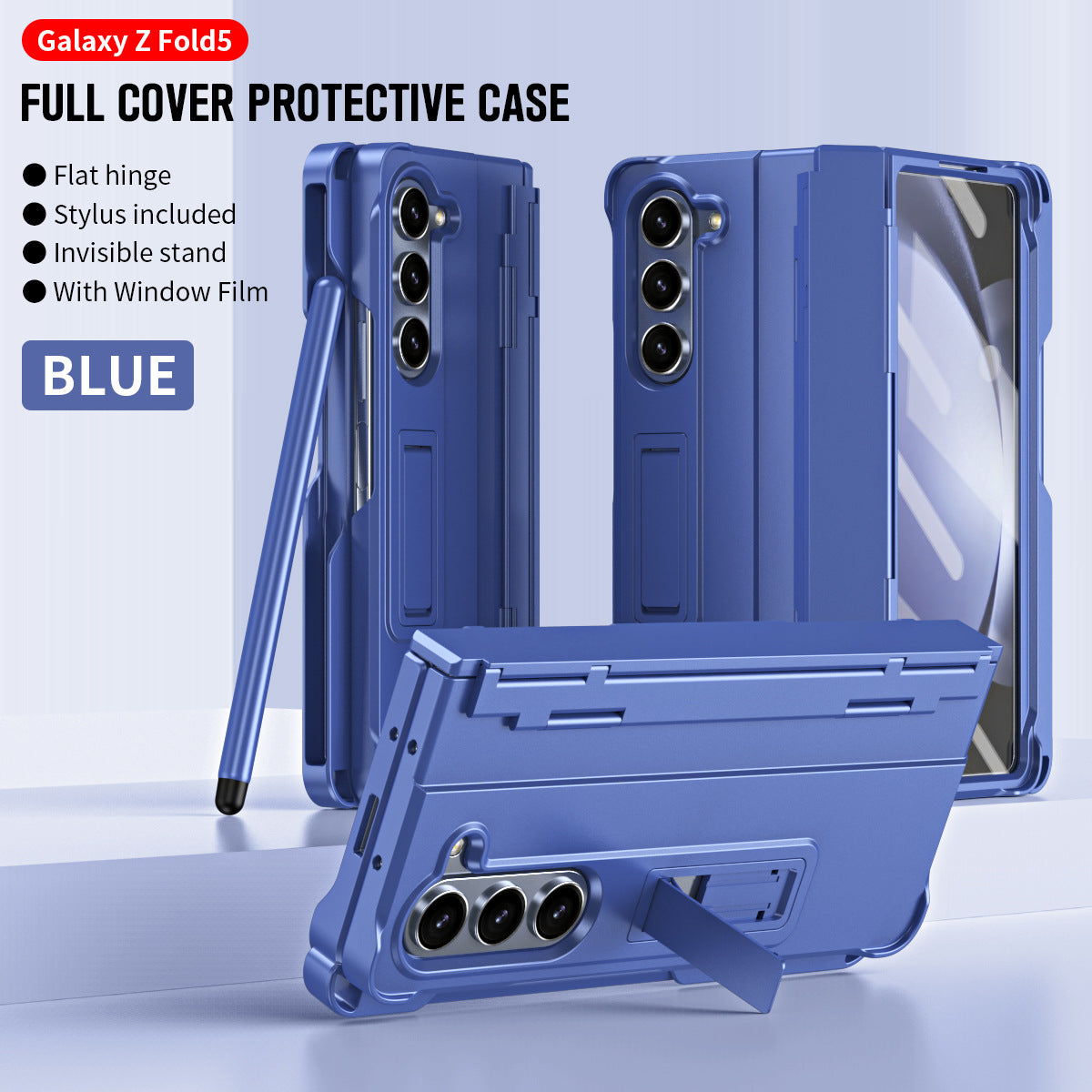All-inclusive Galaxy Z Fold5 Case with Free Stylus & Front Film & Side Pen Slot