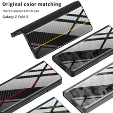 Carregar imagem no visualizador da galeria, Samsung Z Fold5 Painted Plain Leather Business Protective Phone Case
