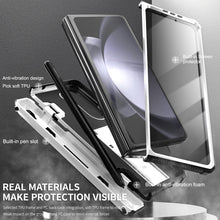 Carregar imagem no visualizador da galeria, Mecha Style Galaxy Z Fold5 Ccase with Invisible Bracket &amp; Pen Slot
