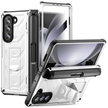 Carregar imagem no visualizador da galeria, Mecha Style Galaxy Z Fold5 Ccase with Invisible Bracket &amp; Pen Slot
