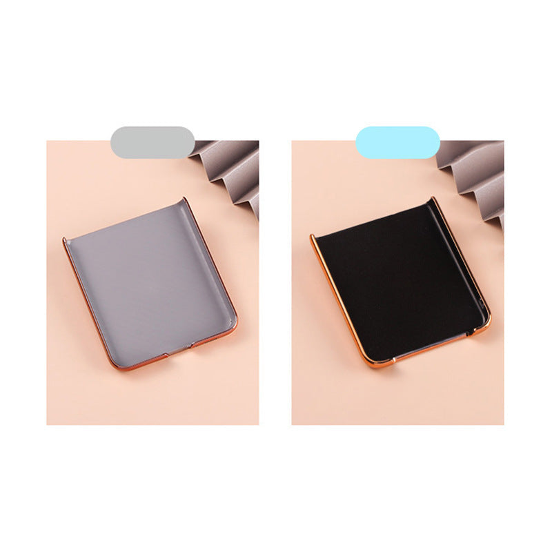Simple Deer Head Samsung Z Flip5 Shell Electroplated Glass Protective Case