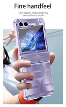 Charger l&#39;image dans la galerie, Electroplating Samsung Galaxy Z Flip5 Case With transparent hinge all-inclusive drop-proof protective Case
