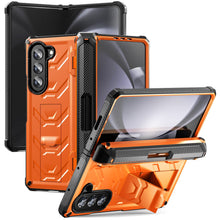 Carregar imagem no visualizador da galeria, Mecha Style Galaxy Z Fold5 Ccase with Invisible Bracket &amp; Pen Slot
